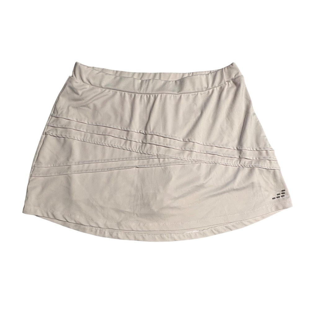 BCG Womens Medium Off White Athletic Skort Tennis Golf Skirt‎ Pintuck Pickleball
